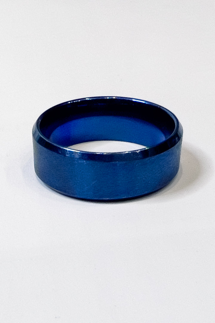 Blue Heavy Weight Band Ring - S23 - MJW0063