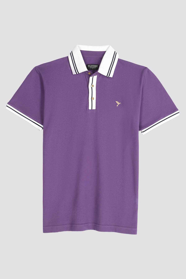 Logan Berry Yarn Dyed Polo Shirt - A24 - MP0267R