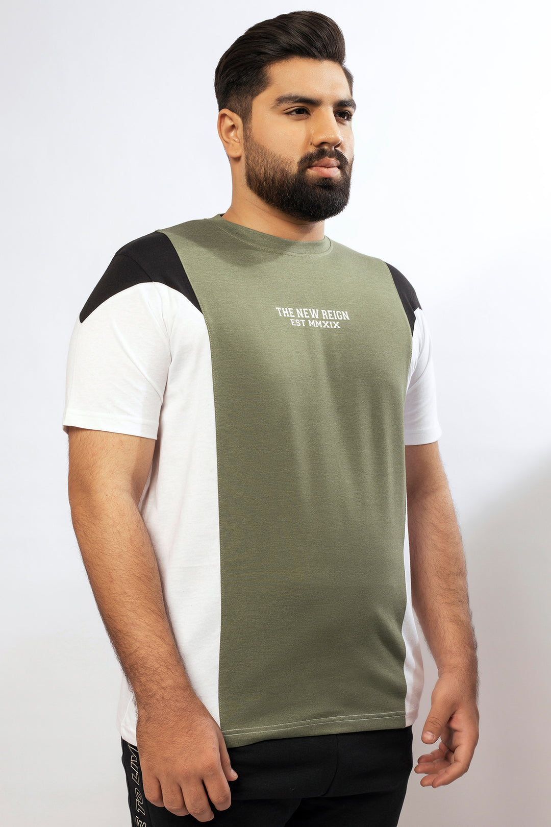 Cypress Green Cut & Sew T-Shirt (Plus size) - A24 - MT0333P