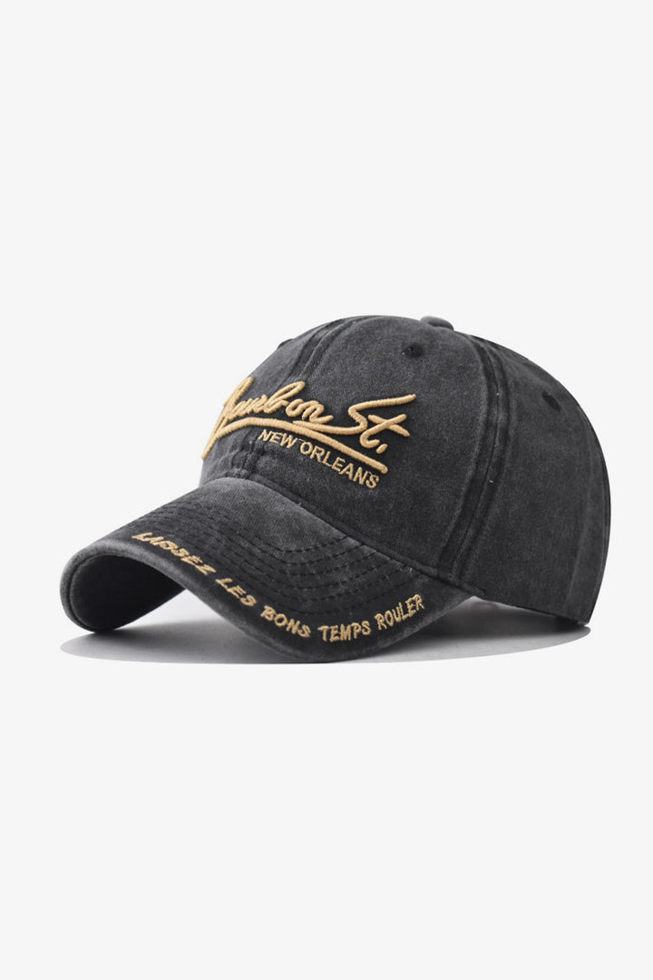 Grey Bourbon St. Embroidered Cap - S24 - MCP140R