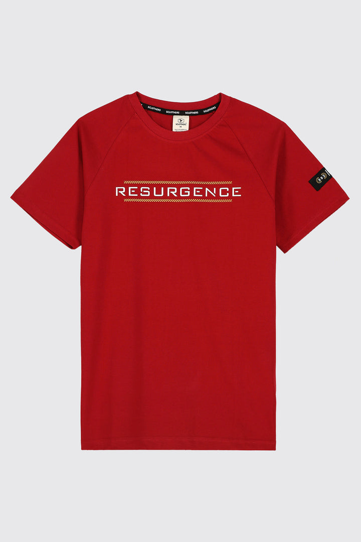 Resurgence Maroon Graphic T-Shirt (Plus Size) - A23 - MT0285P