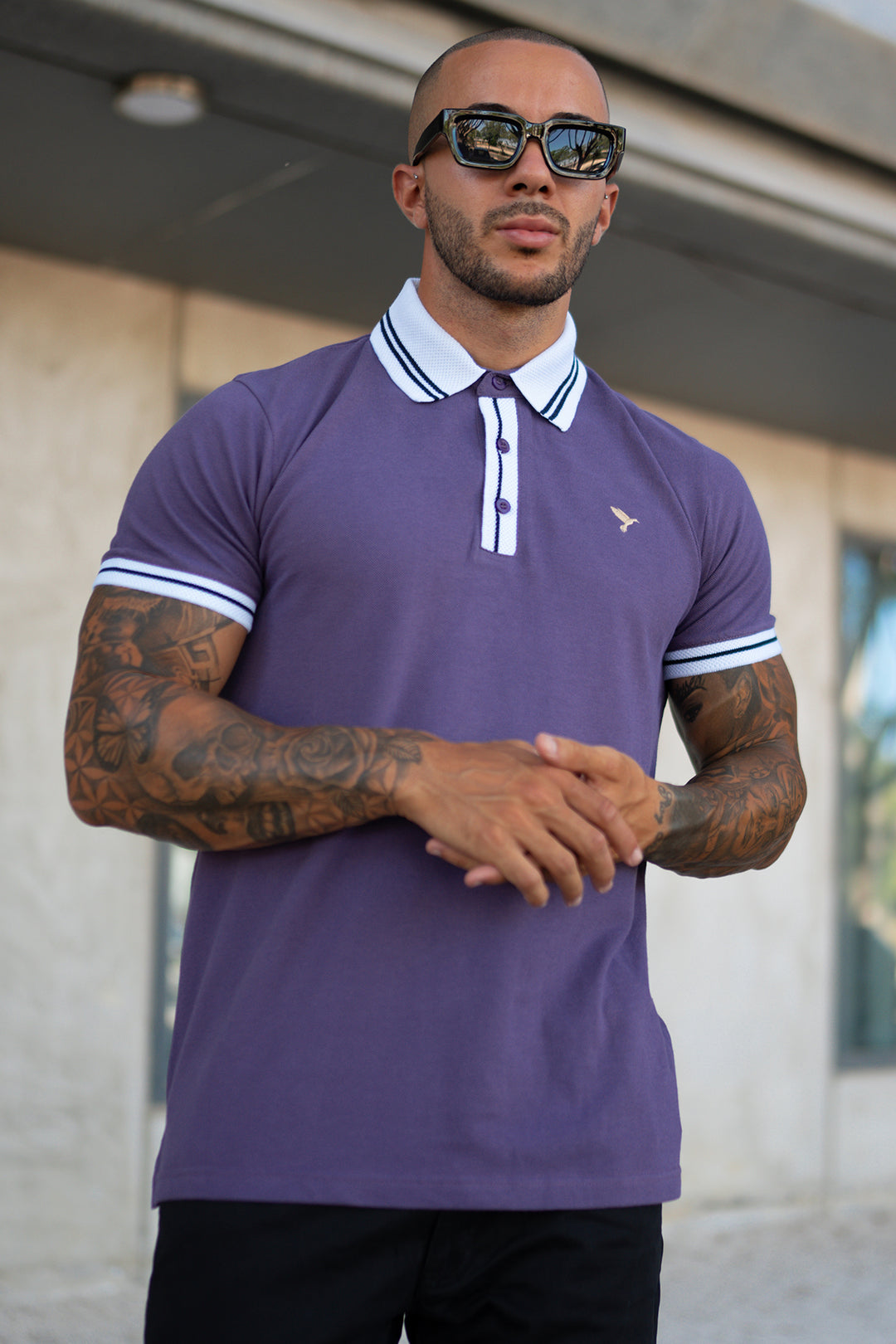 Logan Berry Yarn Dyed Polo Shirt - A24 - MP0267R