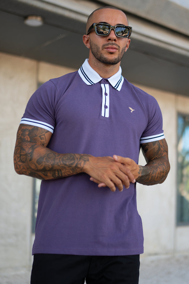 Logan Berry Yarn Dyed Polo Shirt - A24 - MP0267R