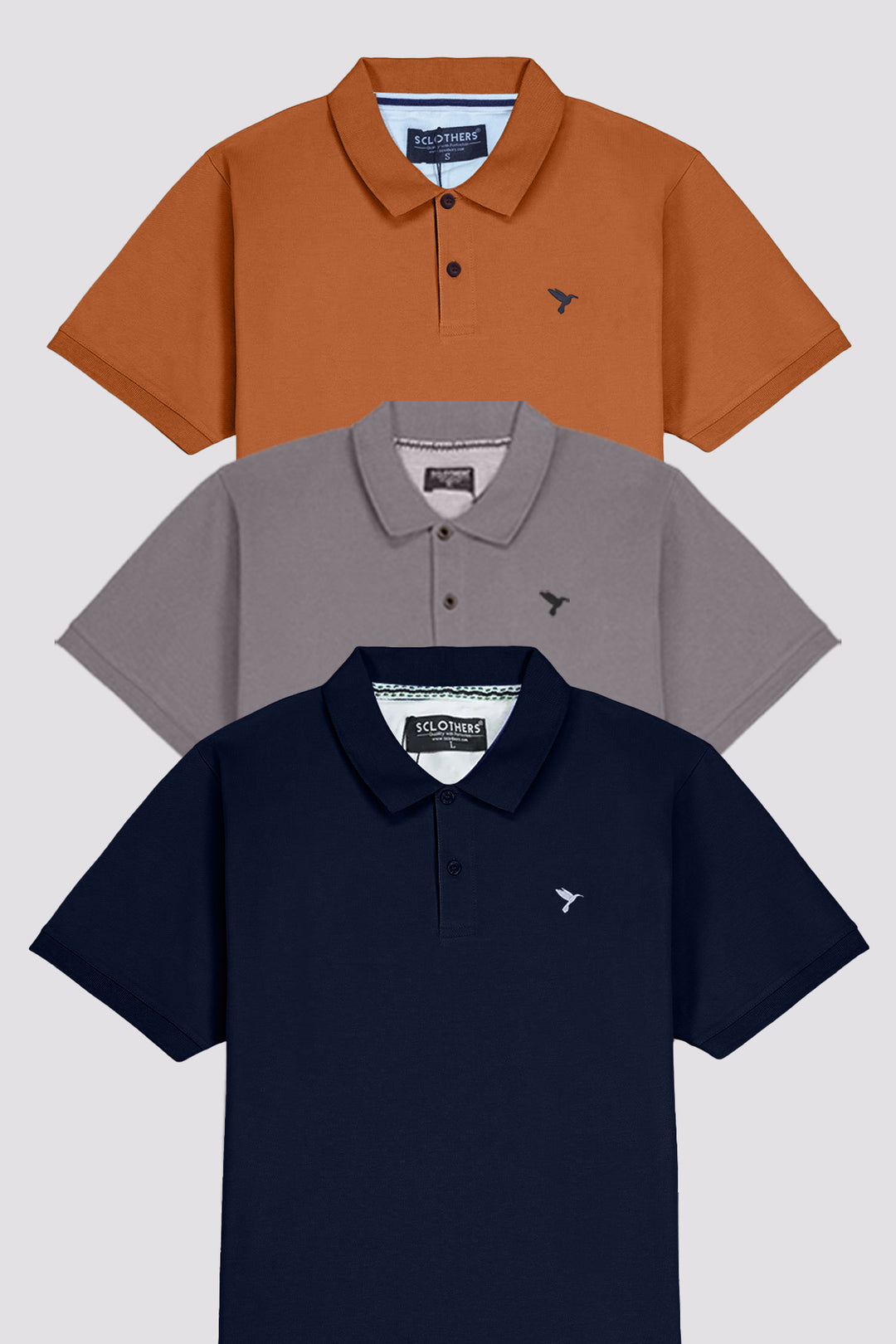 Pack of 3 Polo Shirts (Plus Size) - S24 -  MP0405P