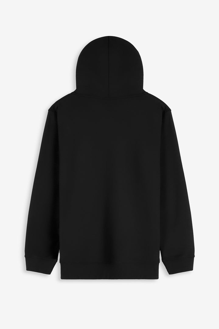 Black Embroidered Zipper Hoodie - S24 - MH0076R