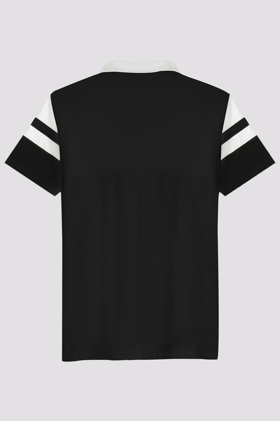 Black & White Color Block Polo Shirt - A24 - MP0262R