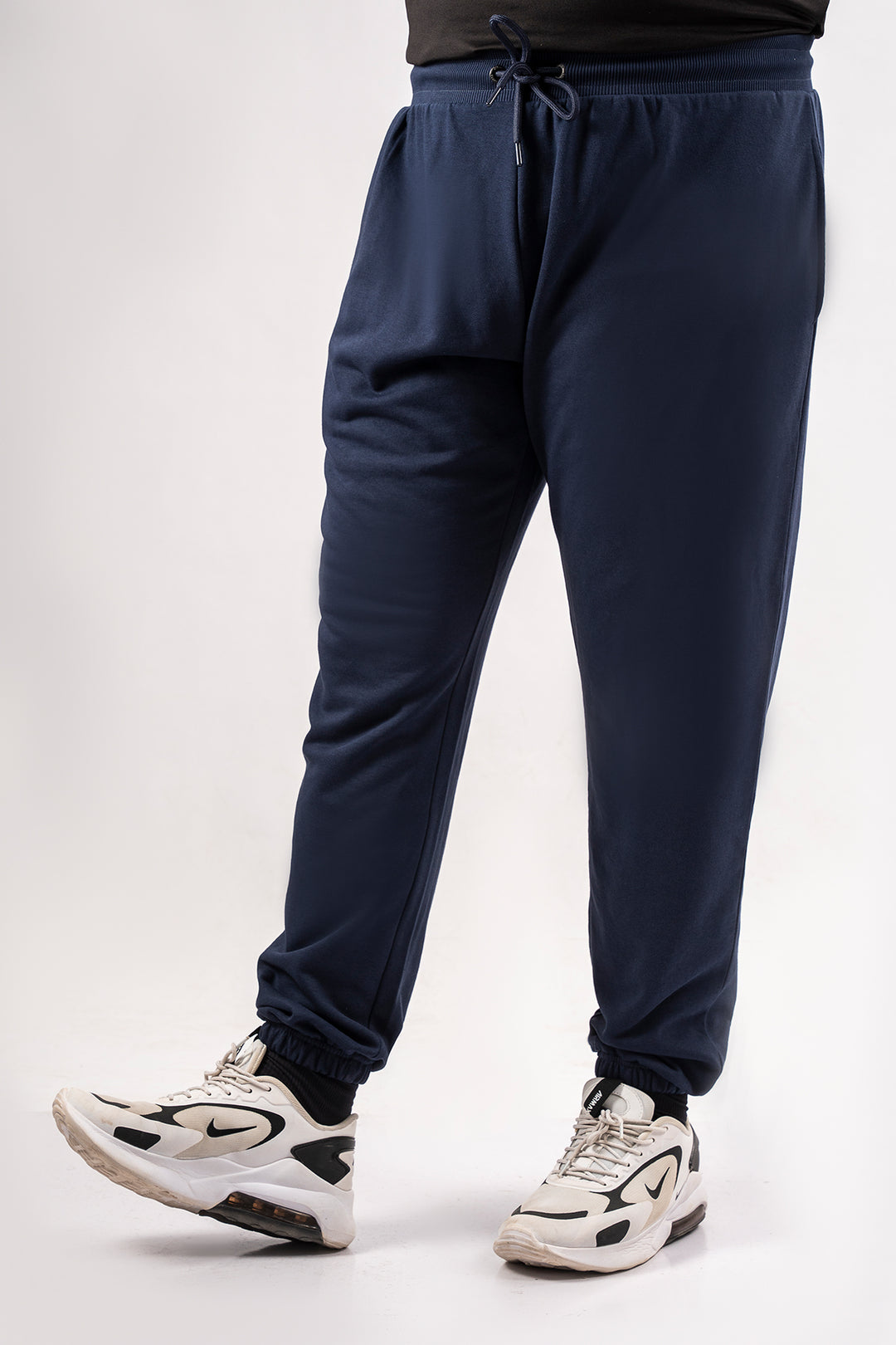 Navy Blue Loose Fit Trousers (Plus Size) - S24 - MTR111P