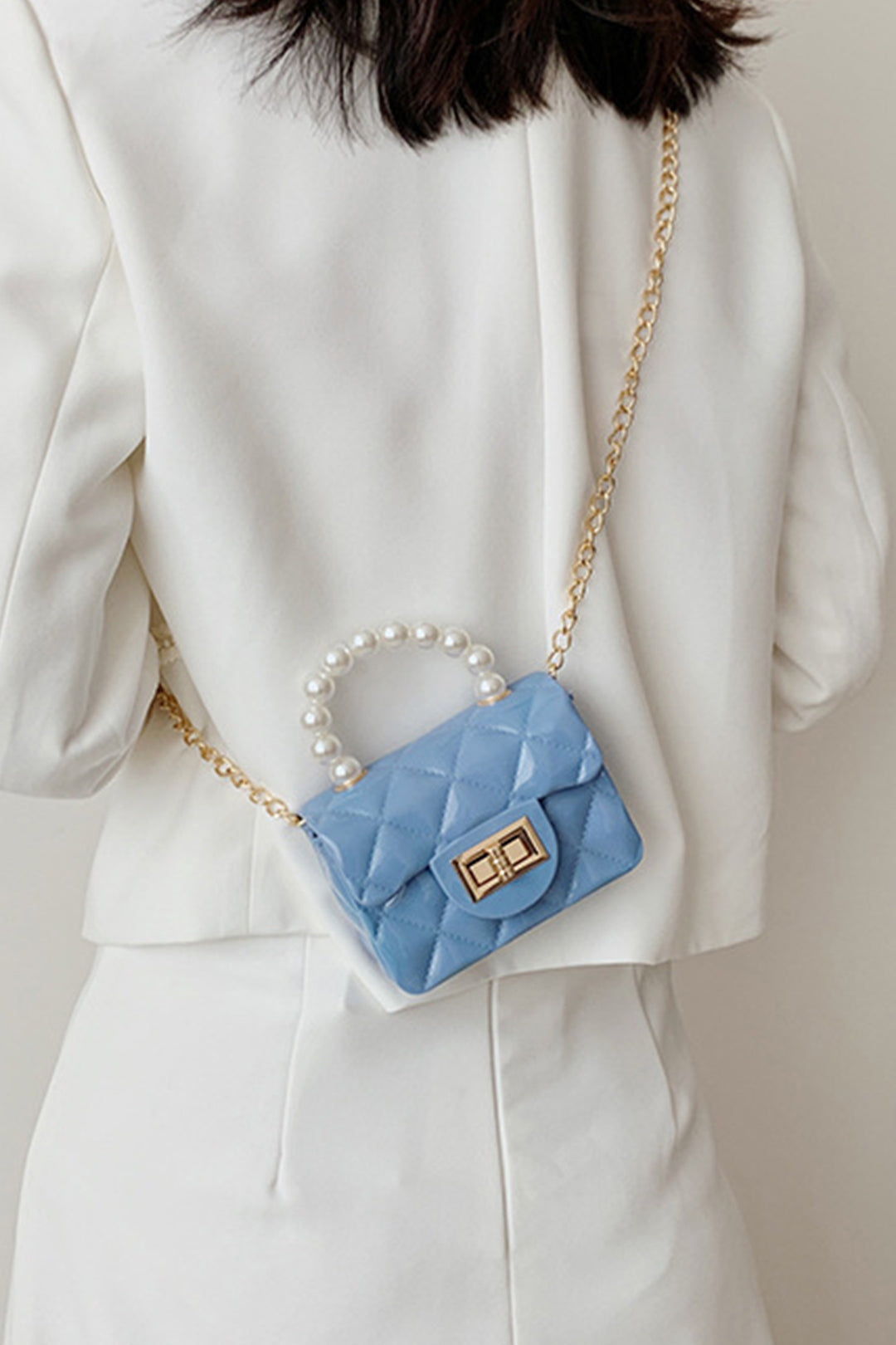 Mini Pearl Blue Bag - A23 - WHB0044