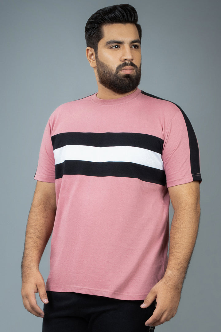 Dusty Rose Color Block T-Shirt (Plus size) - S24 - MT0348P