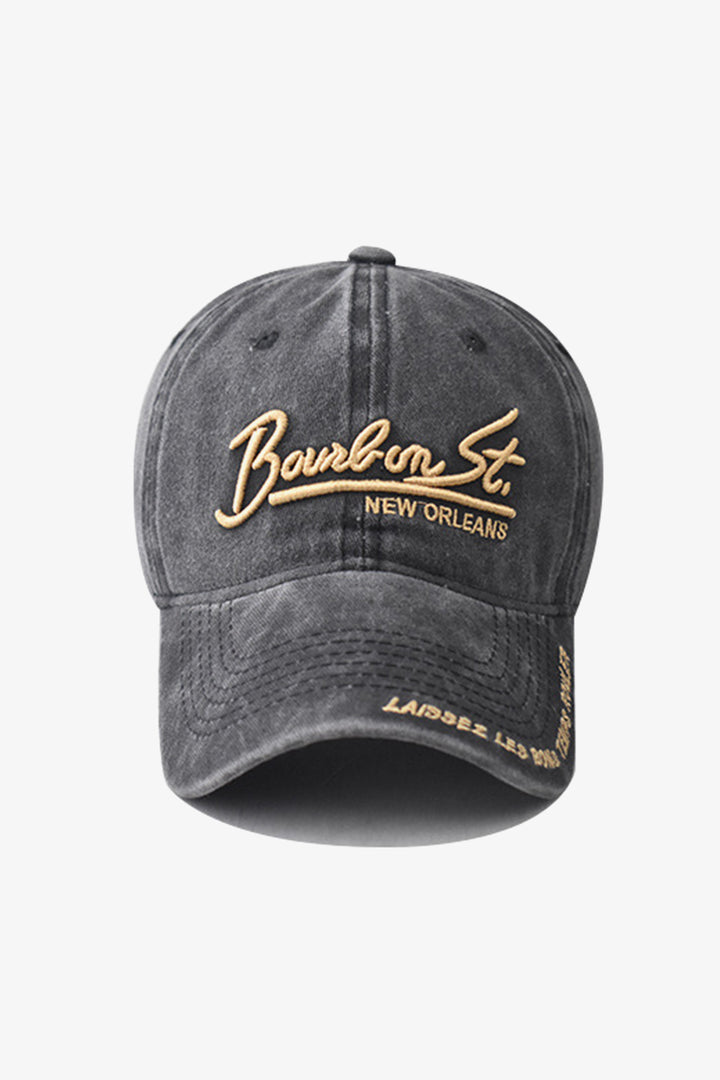 Grey Bourbon St. Embroidered Cap - S24 - MCP140R