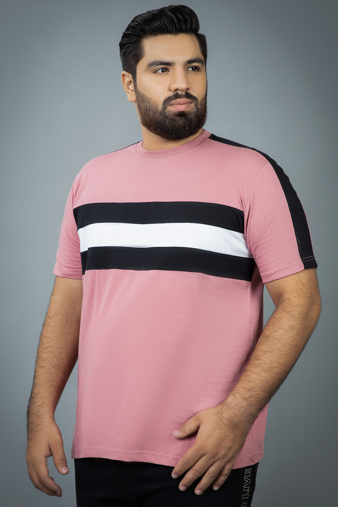 Dusty Rose Color Block T-Shirt (Plus size) - S24 - MT0348P