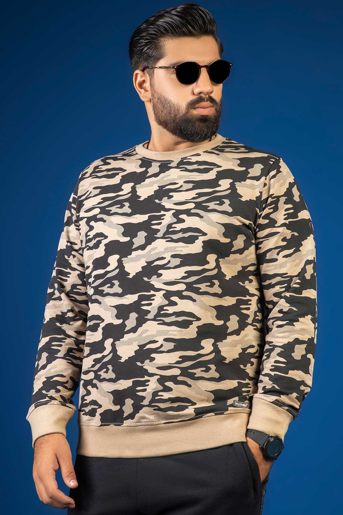 Black Camo SCLO Sweatshirt Plus Size W23 MSW085P Sclothers