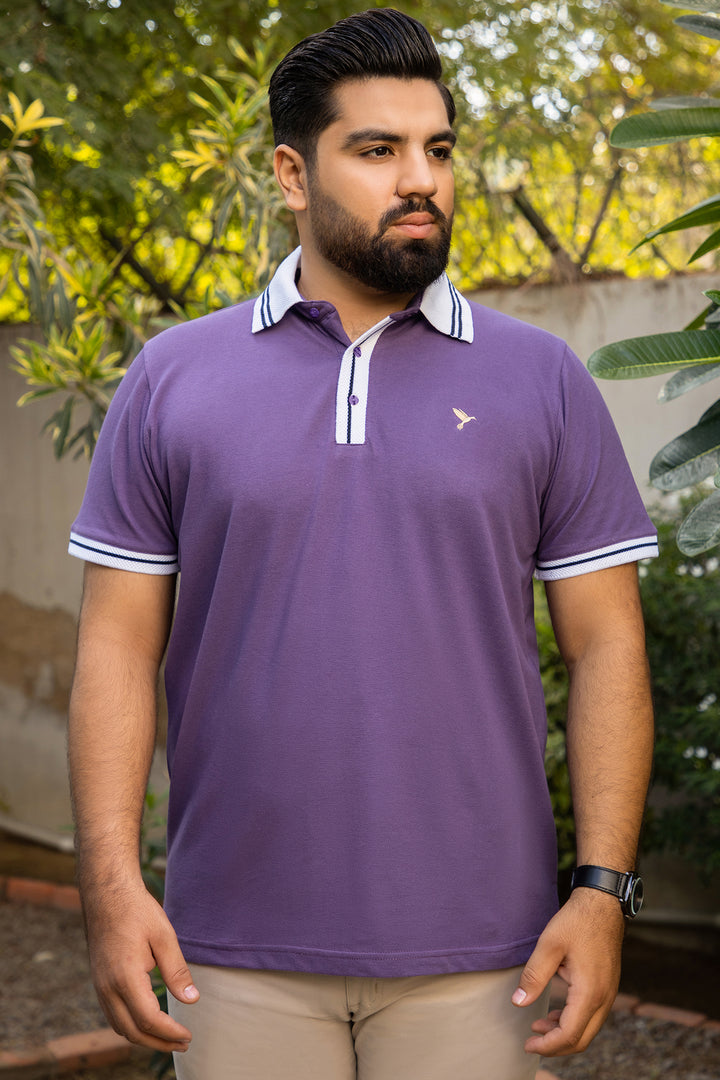 Logan Berry Yarn Dyed Polo Shirt (Plus size) - A24 - MP0267P