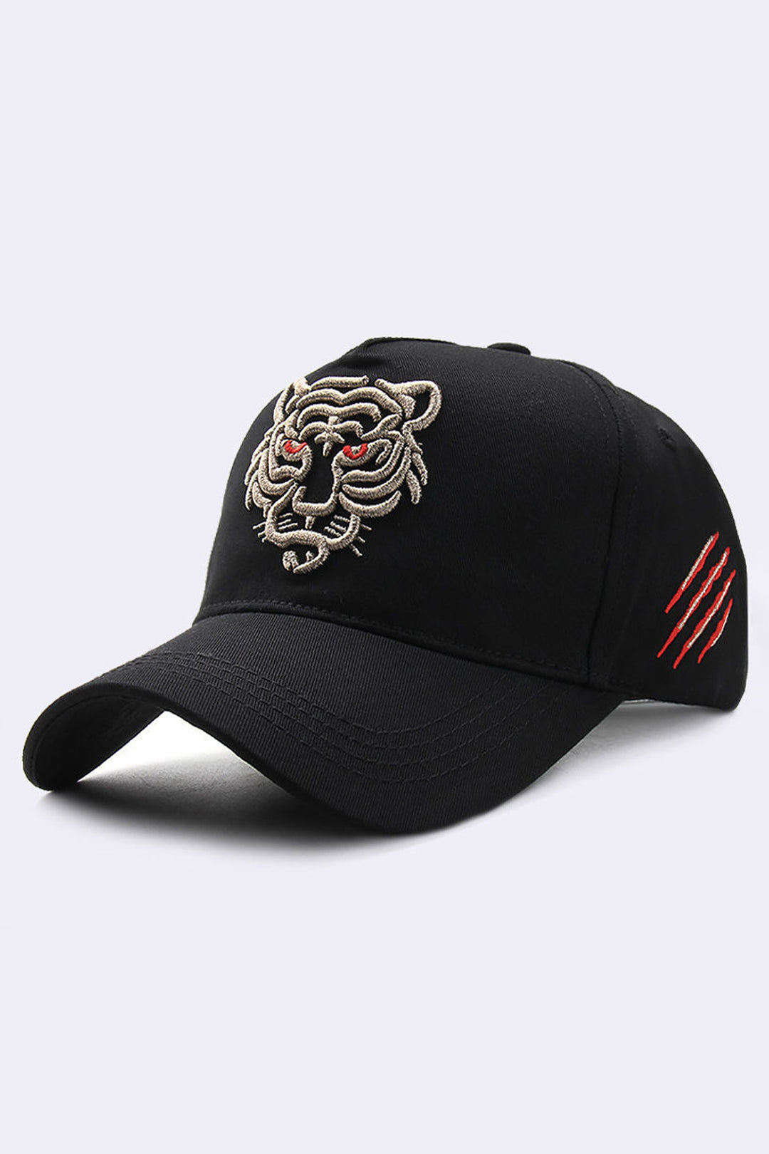 Black Tiger Head Gold Embroidered Cap - S24 - MCP139R