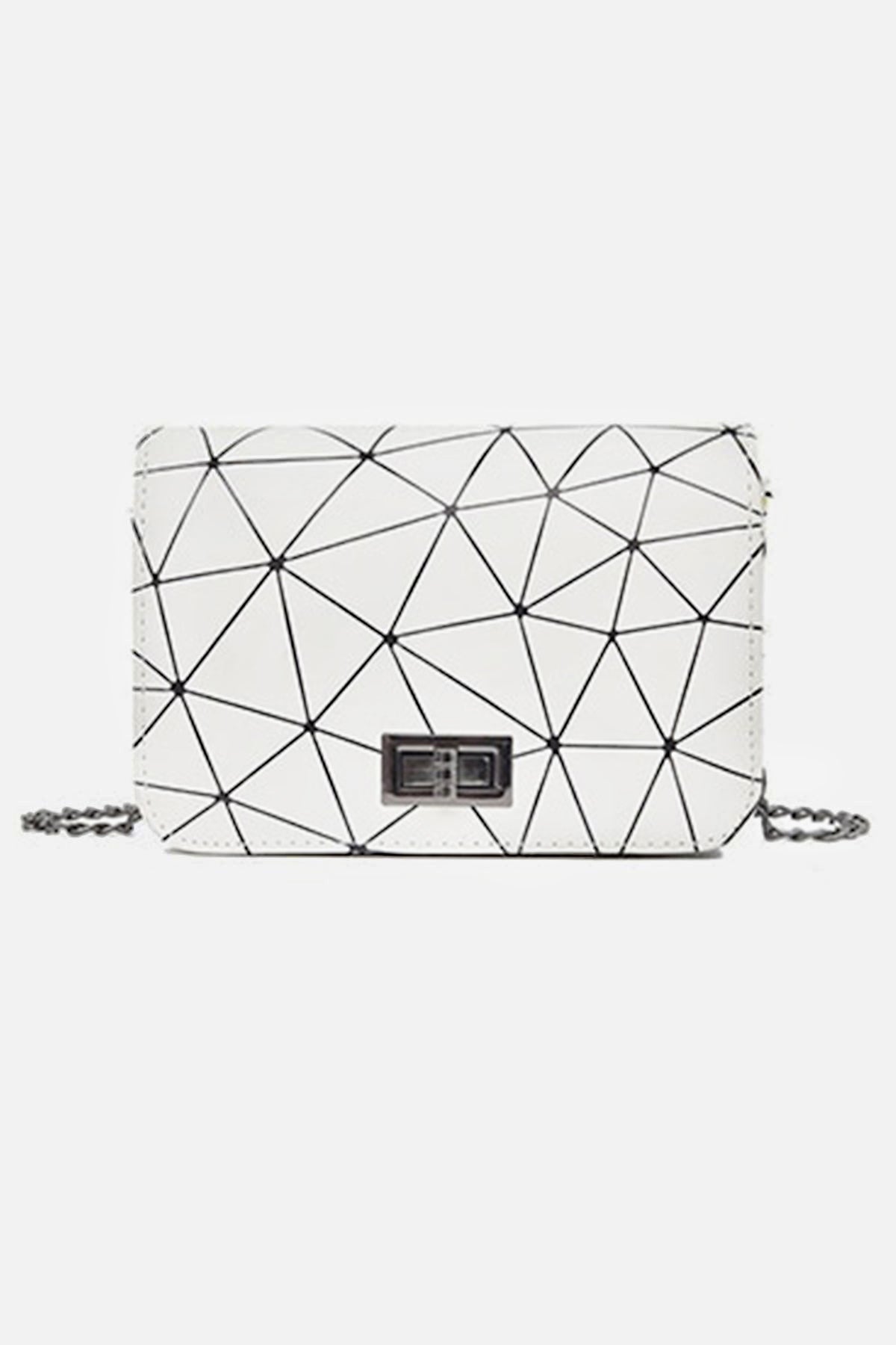 White Wild Crack Printing All-Match Bag - A23 - WHB0016