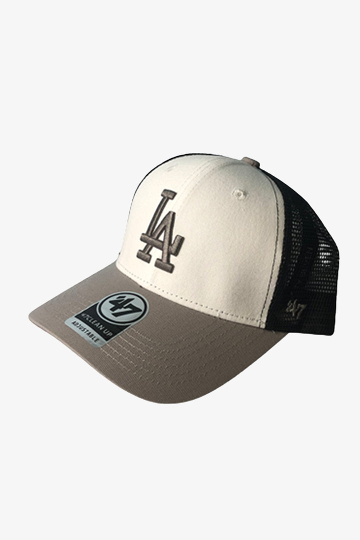 Grey & White LA Embroidered Mesh Cap - S24 - MCP144R