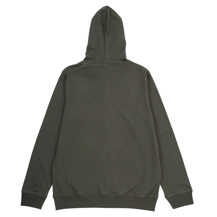 Army Green Embroidered Zipper Hoodie (Plus Size) - S24 - MH0094P