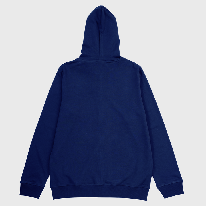 Navy Blue Embroidered Zipper Hoodie (Plus Size) - S24 - MH0093P