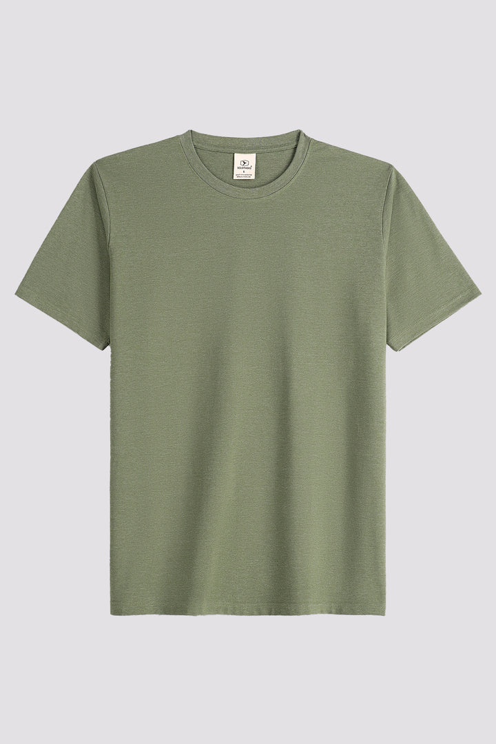 Basic Green Melange T-Shirt (Plus size) - S24 - MT0354P