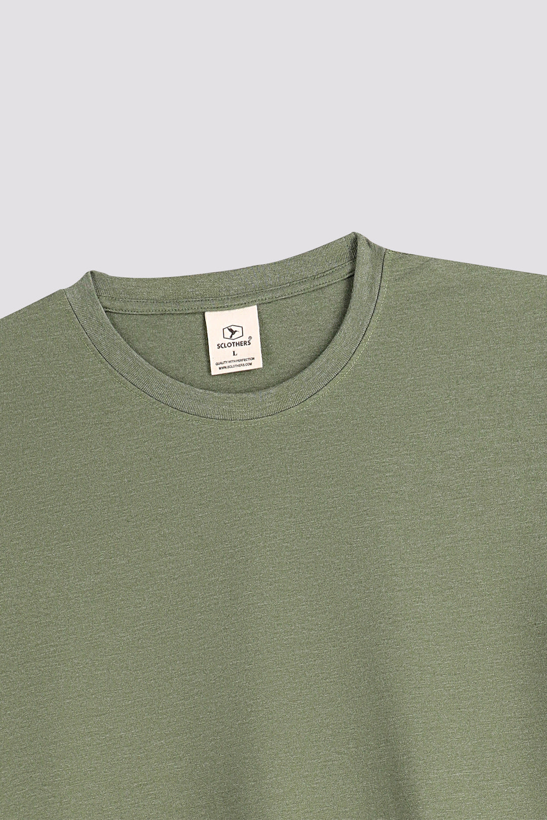 Basic Green Melange T-Shirt (Plus size) - S24 - MT0354P