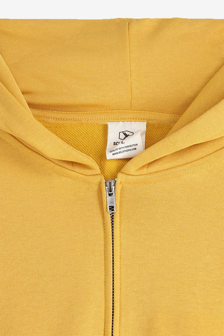 Mineral Yellow Relaxed Fit  Zip Through hoodie - S24 - UH0019R