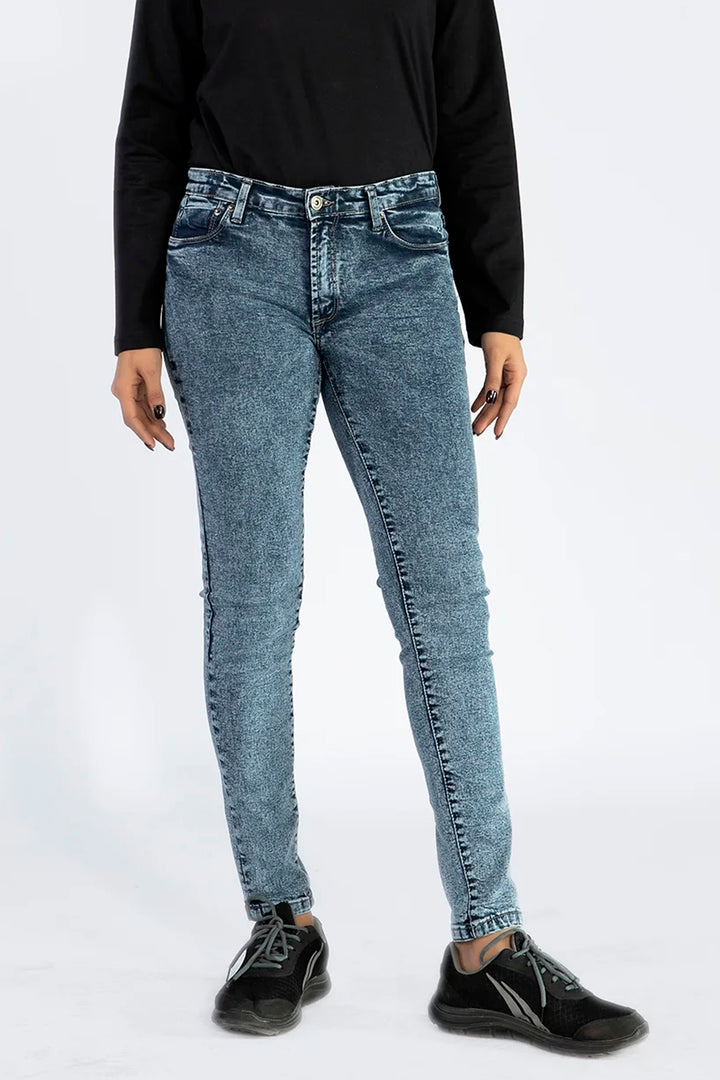 Skinny Fit Mid Wash Jeans  - W21 - WDJ0002