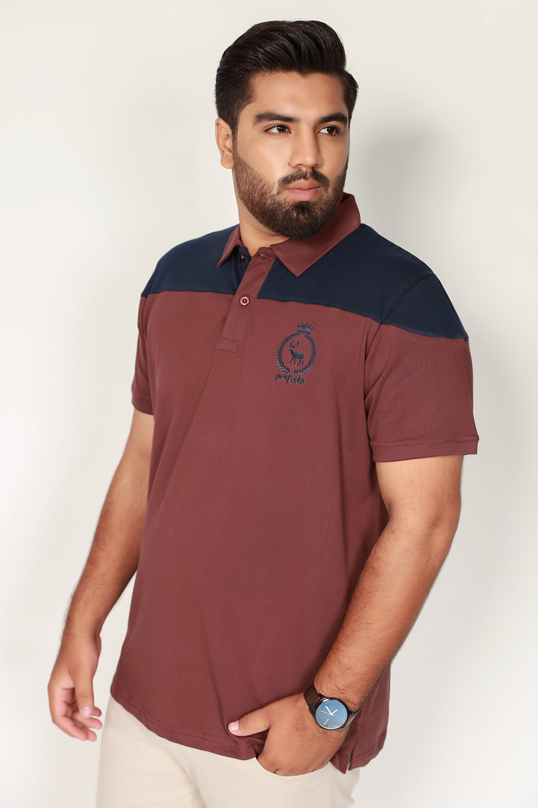 Embroidered Polo Shirt Plus Size Online Pakistan