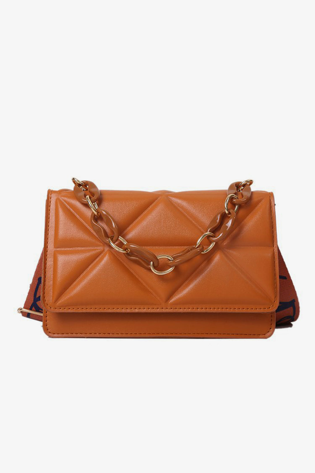 Brown Square Leather Bag - A23 - WHB0049