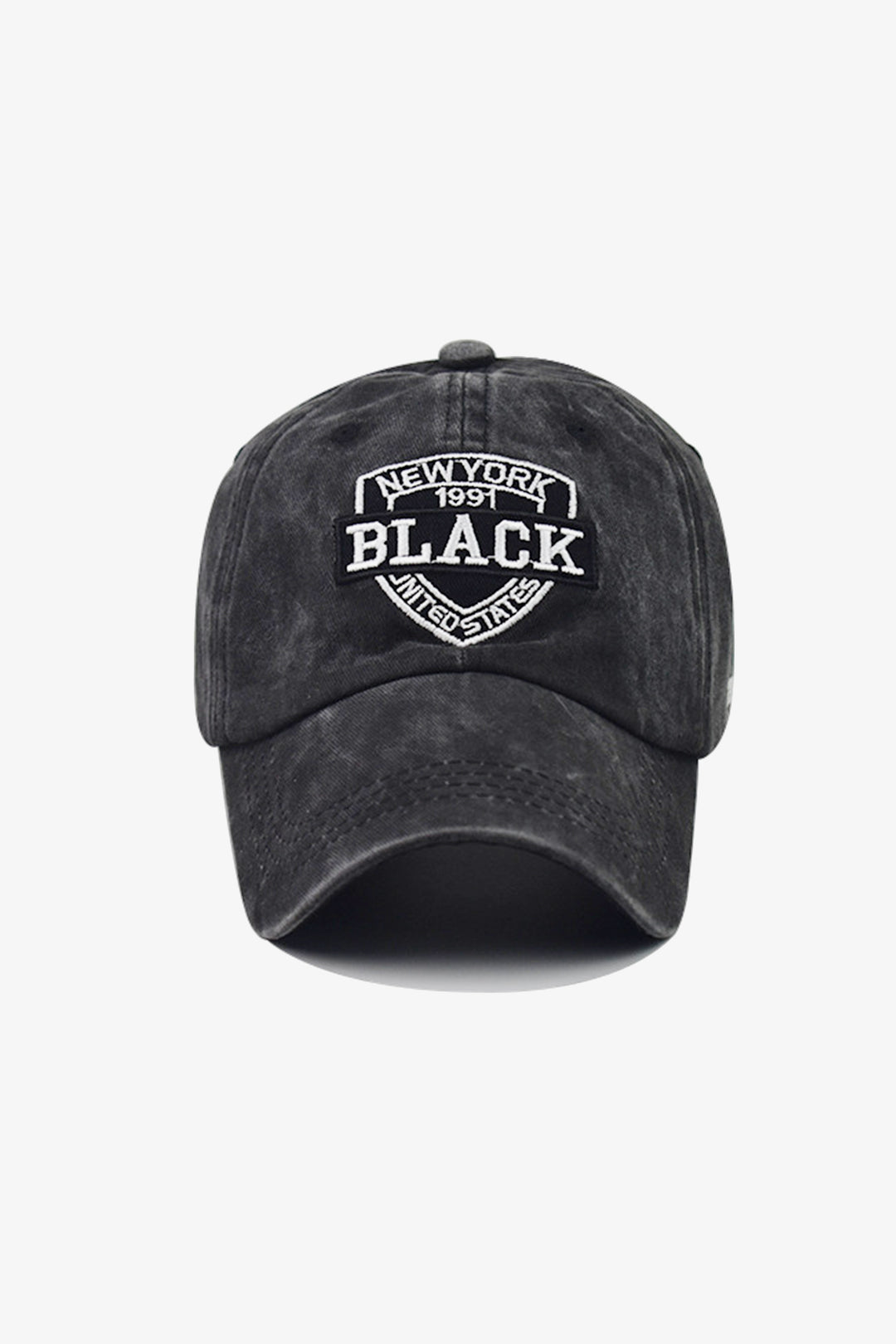 Retro Peaked Black Cap - A23 - MCP079R