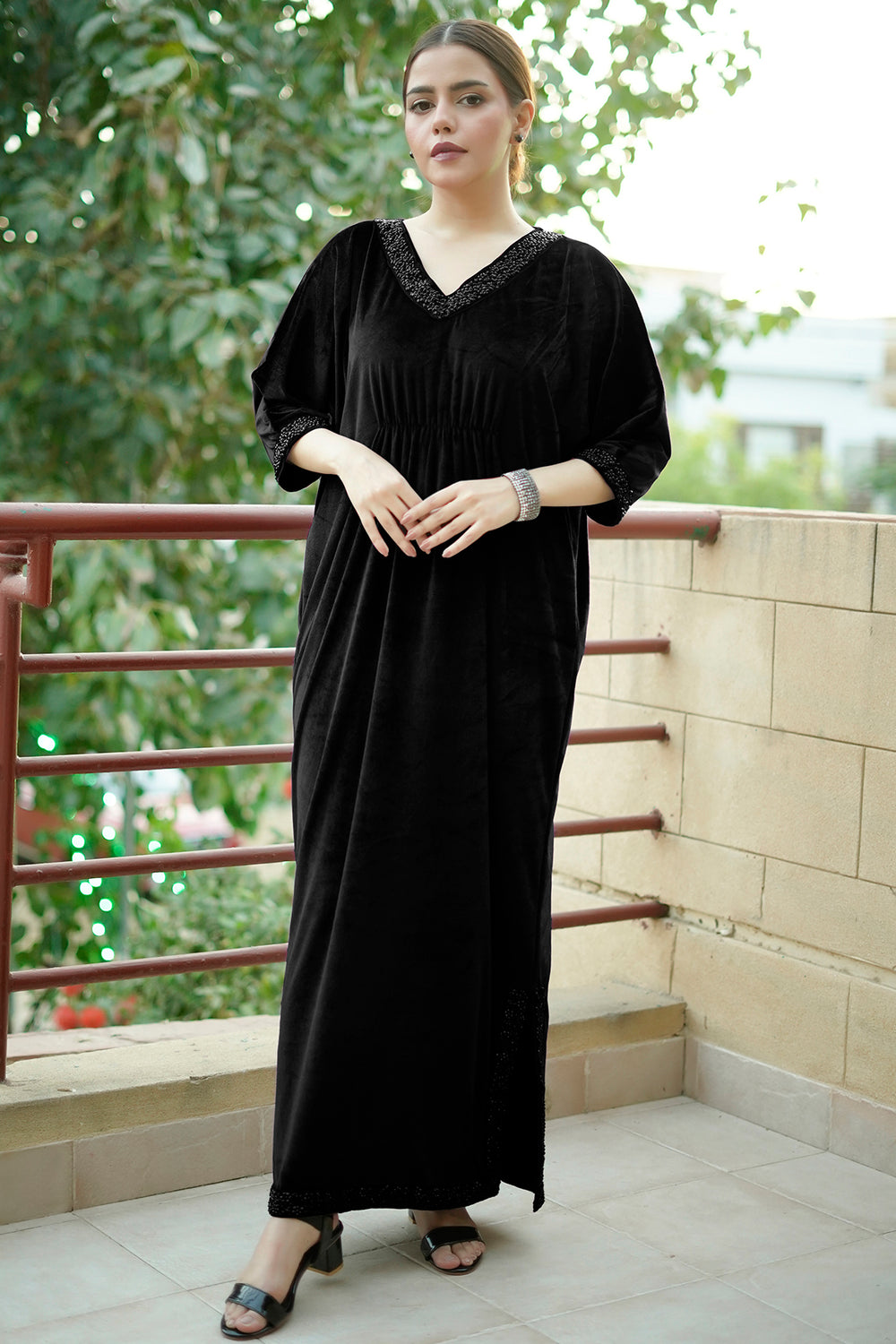 Black Velvet Kaftan