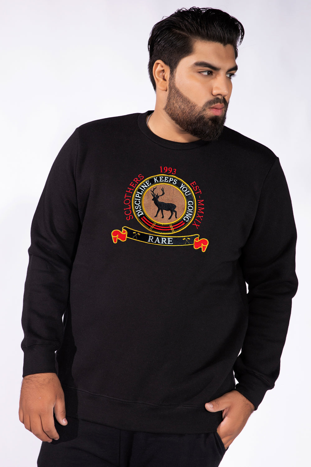 Rare Embroidered Black Sweatshirt Online in Pakistan