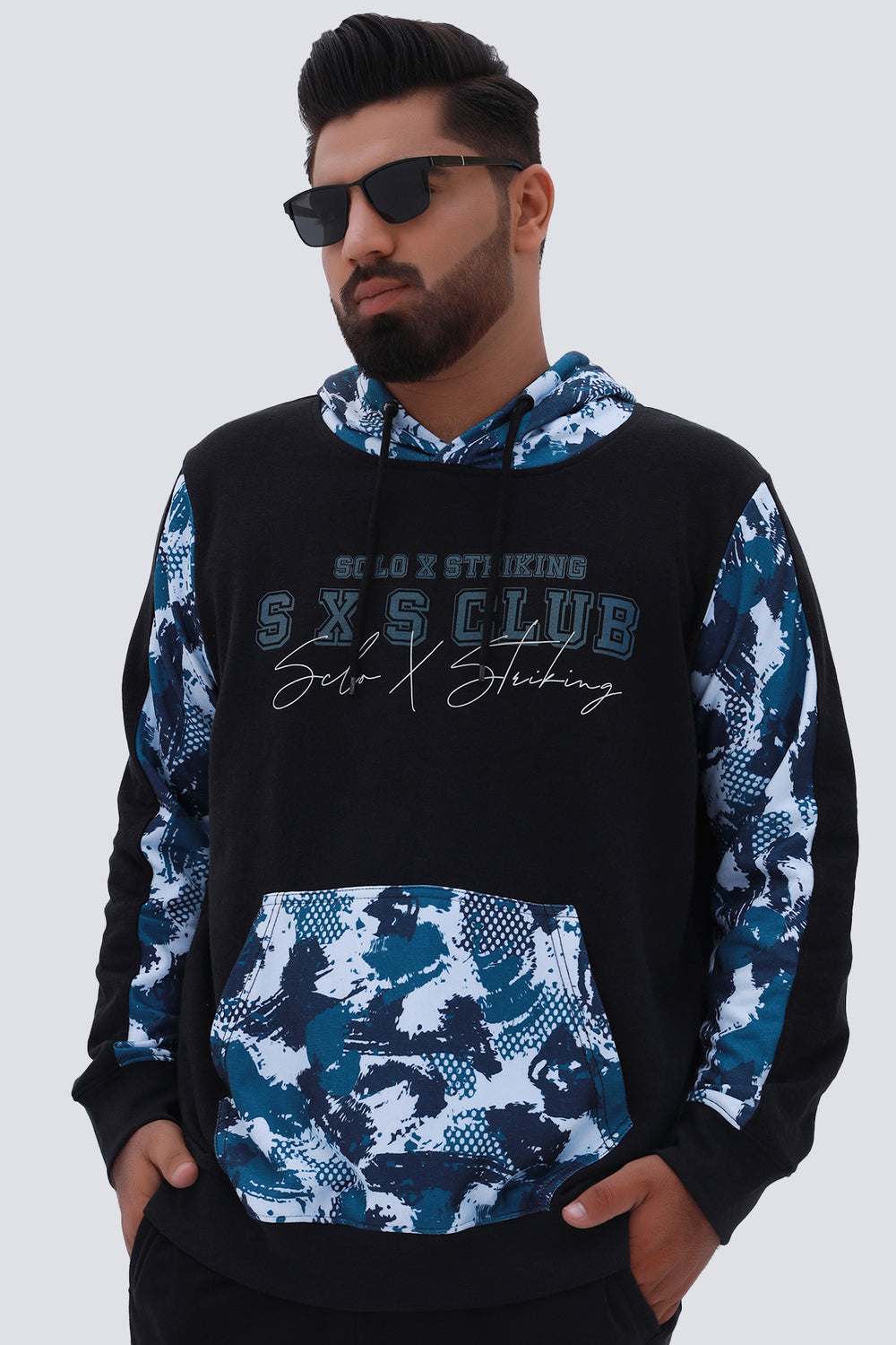 Sxs Camo Printed Hoodie (Plus Size)