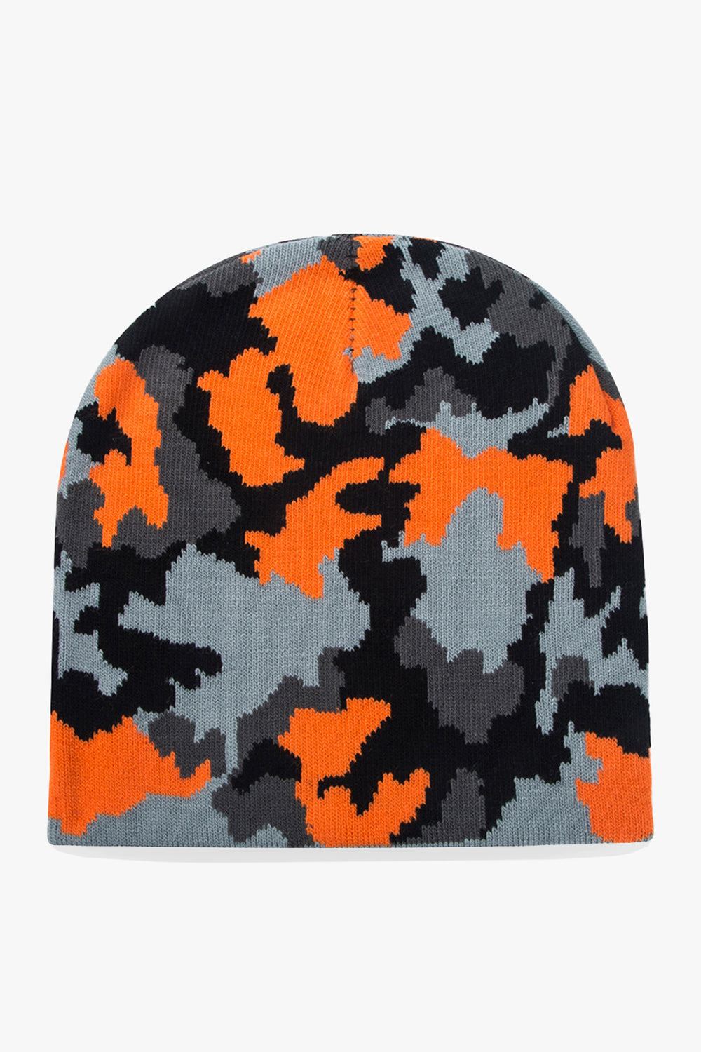 Camouflage Orange Knitted Beanie