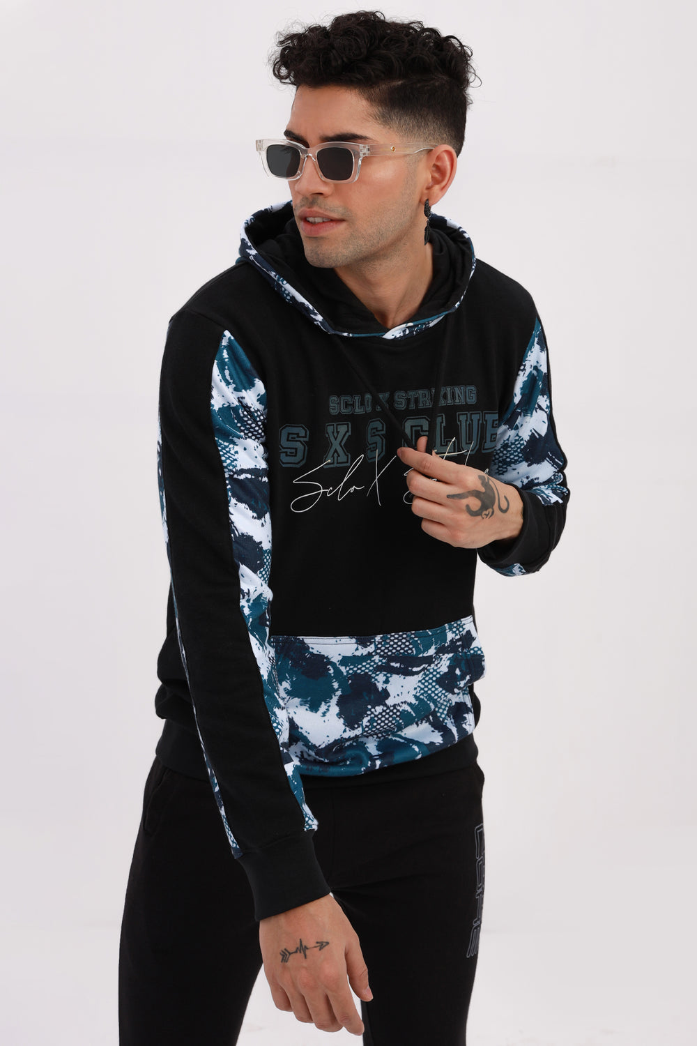 Sxs Camo Printed Hoodie Regular Size