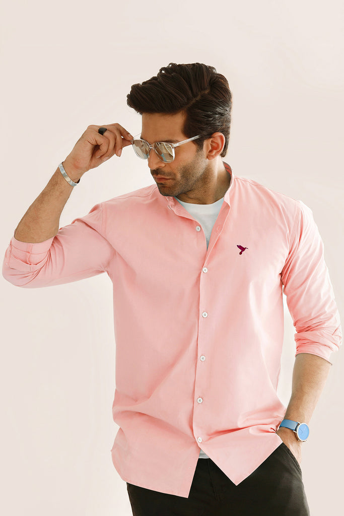 Tea Pink Button Down Shirt S22 MS0047R Sclothers