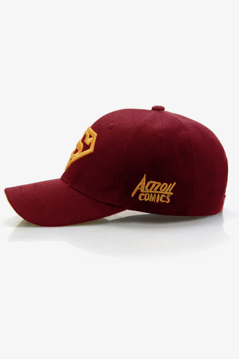 Maroon Superman Embroidered Cap