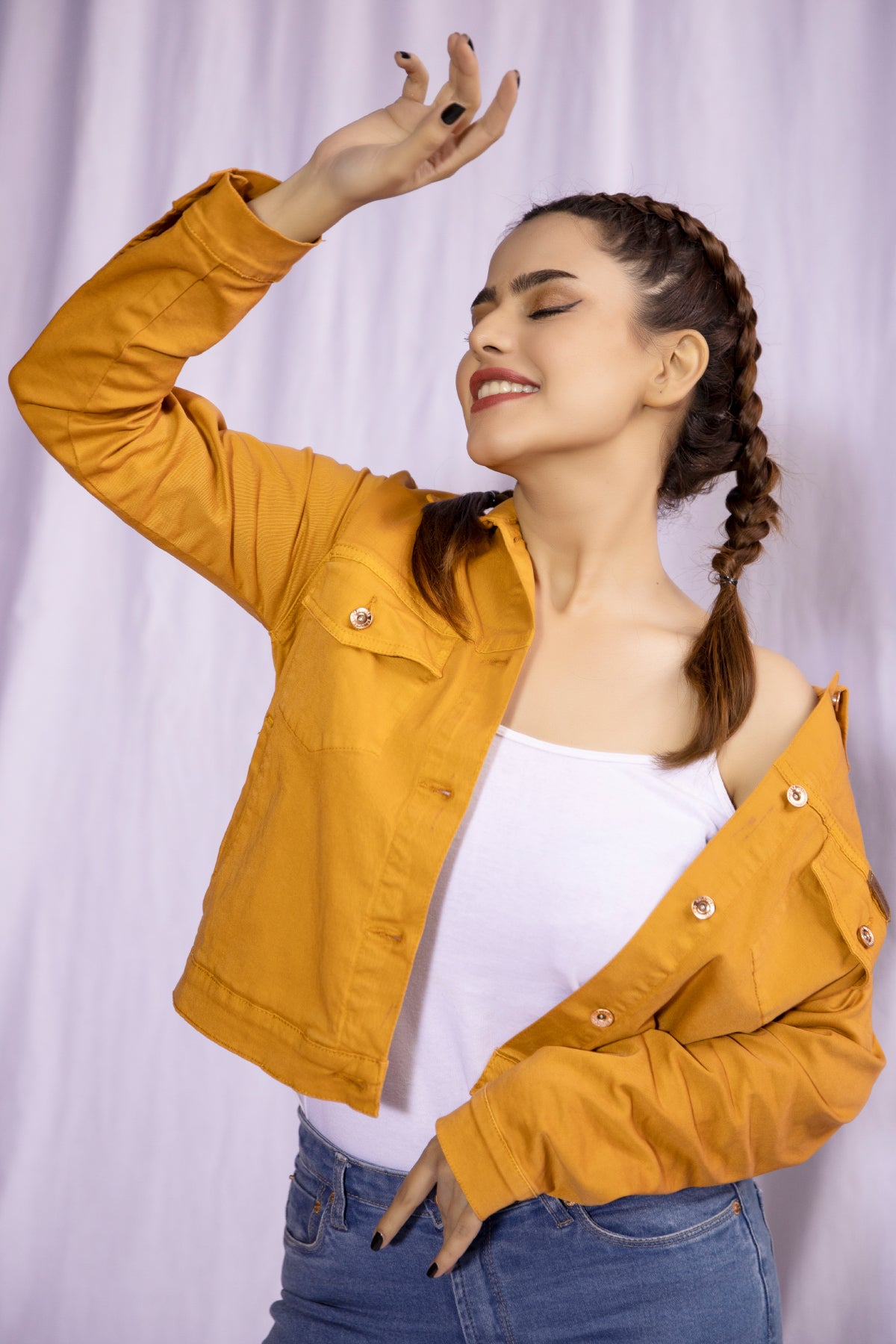 Buy Mango women washed denim jackets blue Online | Brands For Less